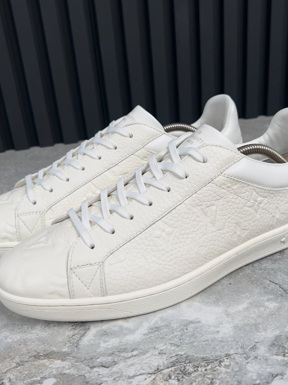 Louis Vuitton Luxembourg Monogram Sneaker Taurillon Leather 8.5 LV 9.5 US 42.5